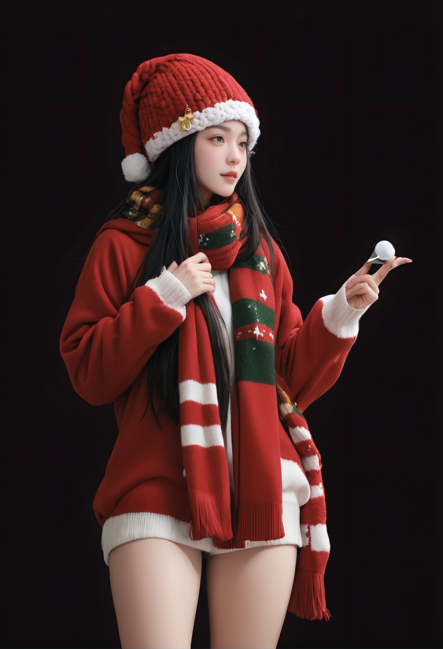 42482-3641146707-1girl,black background,,ruanyi1386,beanie,multicolored clothes,red scarf,christmas,standing,thigh gap,_lora_1386 christmas_v1_po.png
